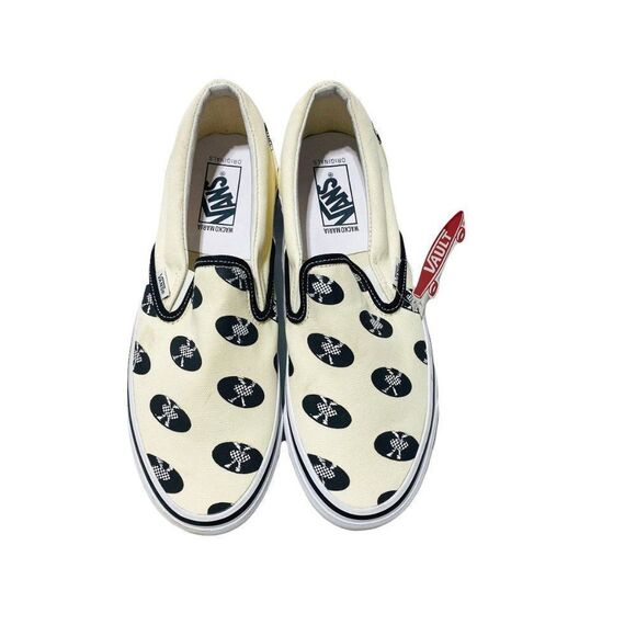 VANS X WACKO MARIA 'OG CLASSIC LX' VINYL GRAPHIC PRINT SLIP-ON SNEAKERS - Picture 7 of 10